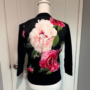 Ted Baker Black Sweater with Pink Floral Design